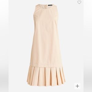 NWT J. Crew Shift Mini Dress Pleated Hem